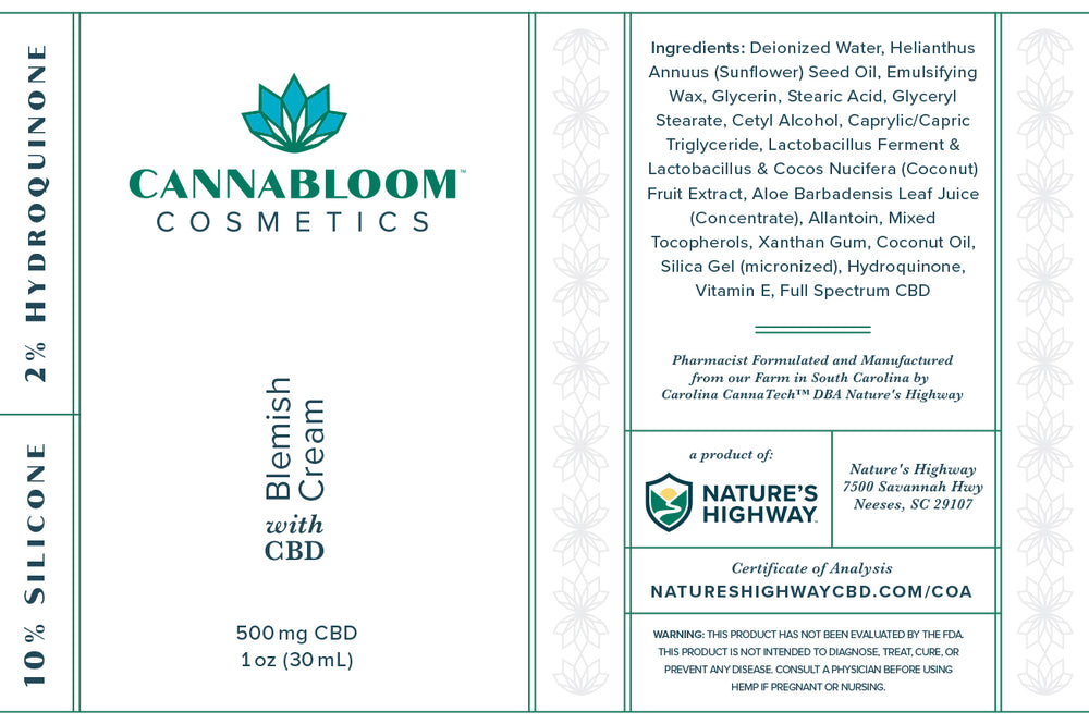 CannaBloom Blemish Cream with Hemp - Natureshighway.shop