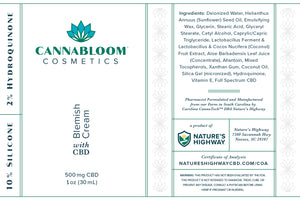 CannaBloom Blemish Cream with Hemp - Natureshighway.shop