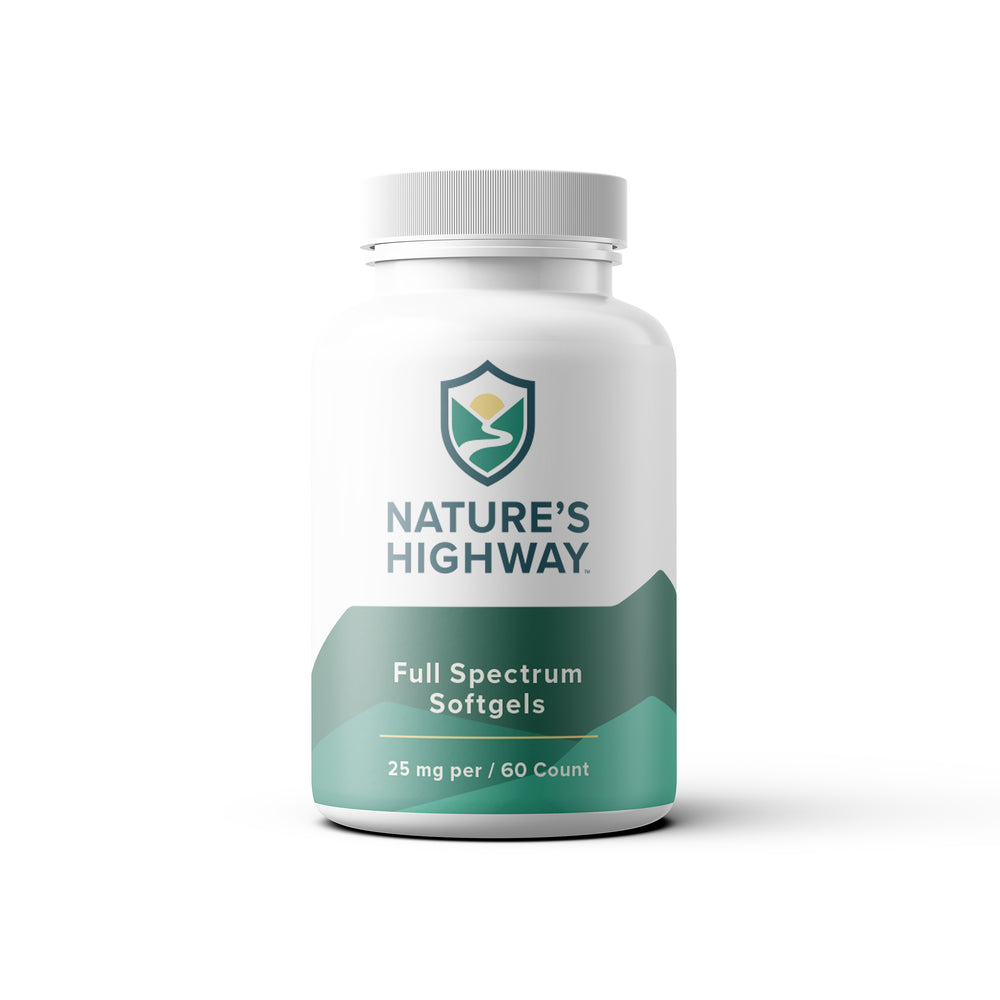 60 Count 25mg Full-Spectrum Softgels - Natureshighway.shop